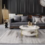 Hanah Home Versy - Gold Mesa de Centro con Diseño de Mármol